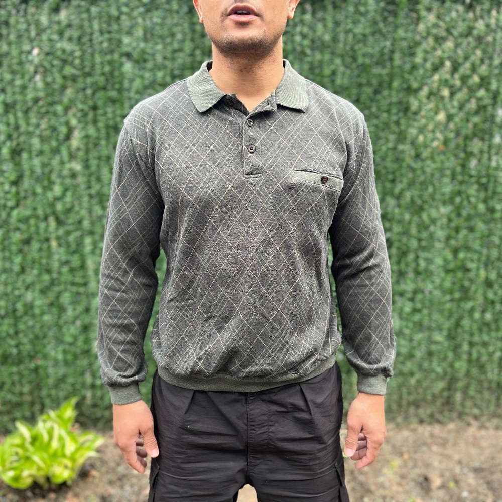 David Taylor Collection Men's Collared Sweater